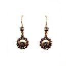 Original round Bohemian garnet earrings