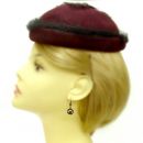 Original round Bohemian garnet earrings