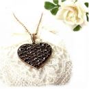 Bohemian garnet heart pendant