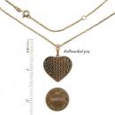 Bohemian garnet heart pendant