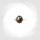 Fine Bohemian oval garnet ring