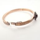 # Vintage garnet bangle with an oval center stone