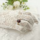 #Cute oval Bohemian garnet ring with 14ct yellowgoldplating