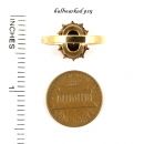 #Cute oval Bohemian garnet ring with 14ct yellowgoldplating