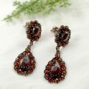 Vintage garnet earrings Victorian style