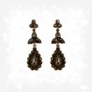Vintage garnet earrings w/14ct gold studs Victorian style