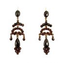 Vintage garnet earrings w/14ct gold wires Victorian style