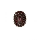 Vintage garnet ring in Victorian style