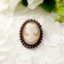 Bohemian garnet brooch with shell cameo    ГРАНАТ 092EFL