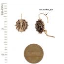 Bohemian garnet round earrings // ГРАНАТ 019B