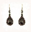 Classical Bohemian garnet drop earrings // ГРАНАТ 540WPK