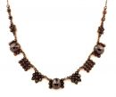Vintage old genuine garnet necklace in Art-Déco style