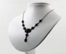 Vintage garnet flower dangling necklace