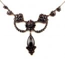 Big Vintage Bohemian garnet drop necklace