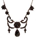 Vintage large garnet festoon drop necklace
