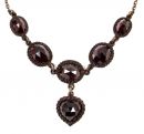 Vintage garnet heart necklace