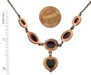 Vintage garnet heart necklace