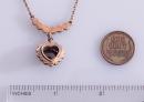 Vintage Victorian garnet heart necklace