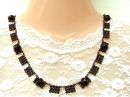 Vintage garnets allaround necklace in Art-Déco style