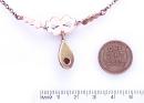 Vintage garnet bow necklace
