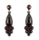 Vintage Victorian garnet drop earrings w/14ct studs