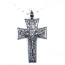 Kreuz mit Perlchen an Perlenkette