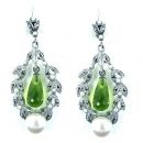 Markasit Ohrringe im.Peridot Briolett