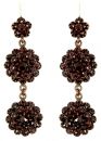 Vintage Victorian style garnet cascade earrings w/14ctgold wire