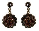 Lovely Vintage garnet earrings w/14ctgold studs