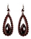 Large Vintage garnet drop earring w/14ct gold wires