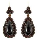 Vintage Victorian drop garnet earrings w/14ctgold wire