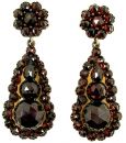 grosse Granatohrringe Cascade