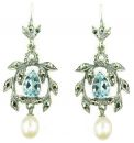 Marcasite Pearl Earrings