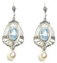 Marcasite Pearl Earrings