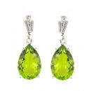 Ohrringe mit imit. Tropfen Peridot