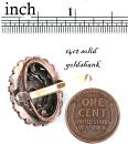 ovalem  Ring 3-lagig mit gr.ovalem Granat in der Mitte